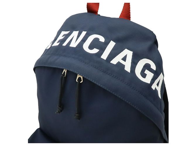 Everyday Zaino Balenciaga Wheel Bianco Rosso Blu navy - vista 8