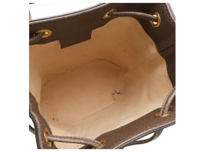 Borsa mini bucket Ophidia GG Supreme GUCCI Marrone Rosso Beige Verde - vista 7