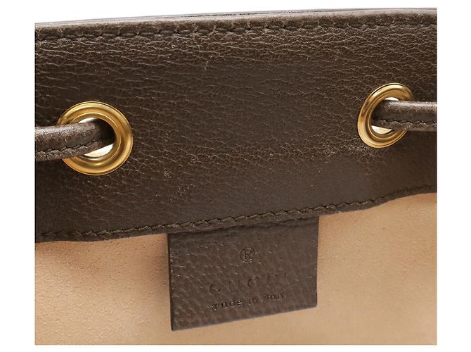 Borsa mini bucket Ophidia GG Supreme GUCCI Marrone Rosso Beige Verde - vista 9