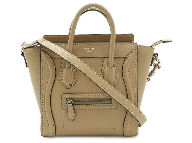 Céline Borsa Celine Luggage Nano Shopper Beige - vista 2