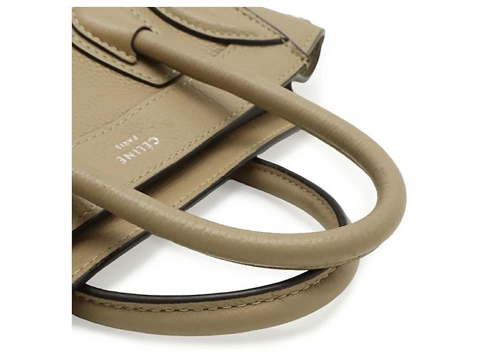 Céline Borsa Celine Luggage Nano Shopper Beige - vista 5