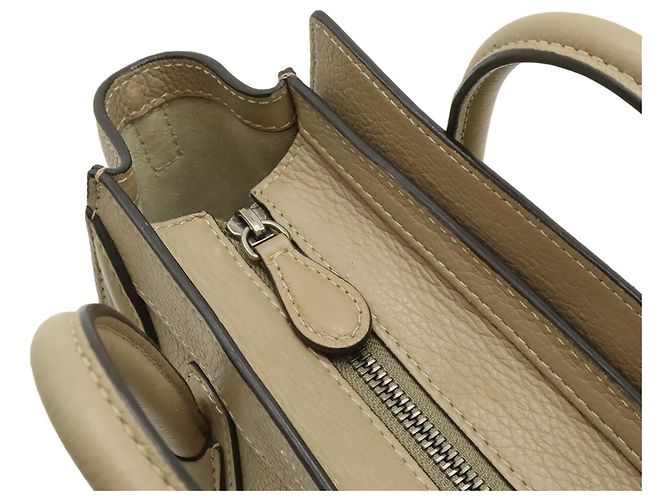 Céline Borsa Celine Luggage Nano Shopper Beige - vista 6