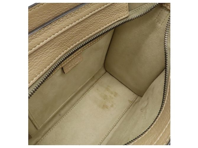 Céline Borsa Celine Luggage Nano Shopper Beige - vista 7