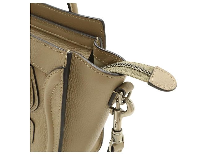 Céline Borsa Celine Luggage Nano Shopper Beige - vista 8