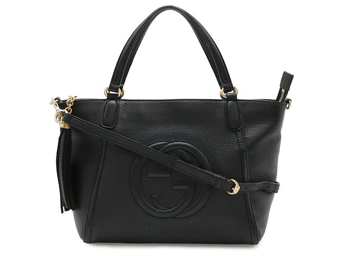 Borsa Tote Gucci Soho Interlocking G Nero - vista 2