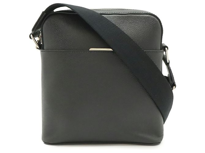 Borsa a tracolla Louis Vuitton Taiga Anton Nero Grigio - vista 2