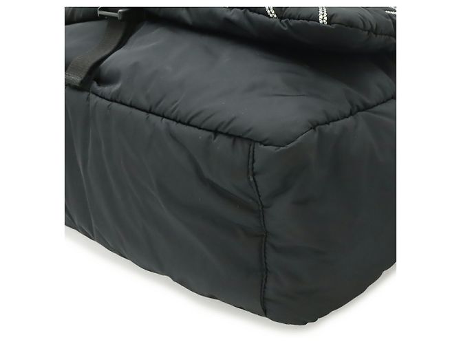Borsa a tracolla in nylon Chanel Sport Line Nero Bianco - vista 4