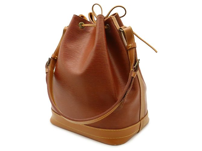 Borsa a Spalla Louis Vuitton Epi Noe Marrone - vista 3