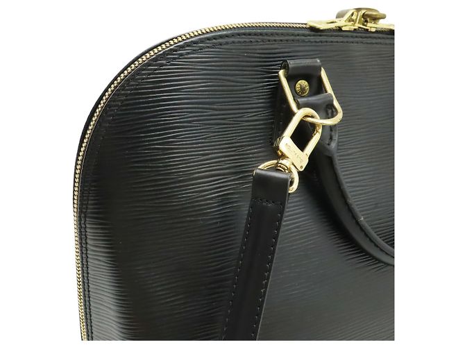 Borsa Louis Vuitton Epi Alma Nero - vista 5