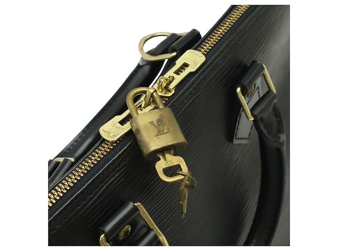 Borsa Louis Vuitton Epi Alma Nero - vista 8