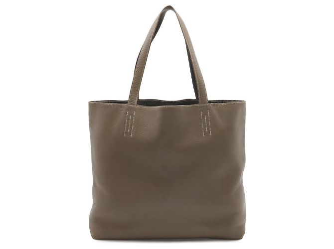 Hermès Borsa Tote HERMES Double Sens 36 Grigio Taupe - vista 2