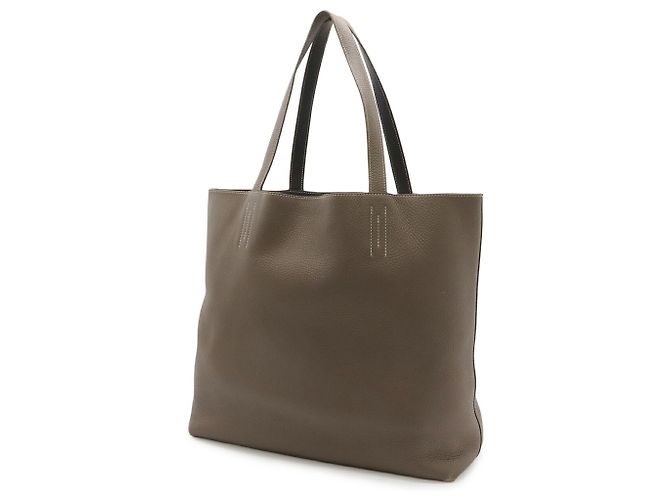 Hermès Borsa Tote HERMES Double Sens 36 Grigio Taupe - vista 3