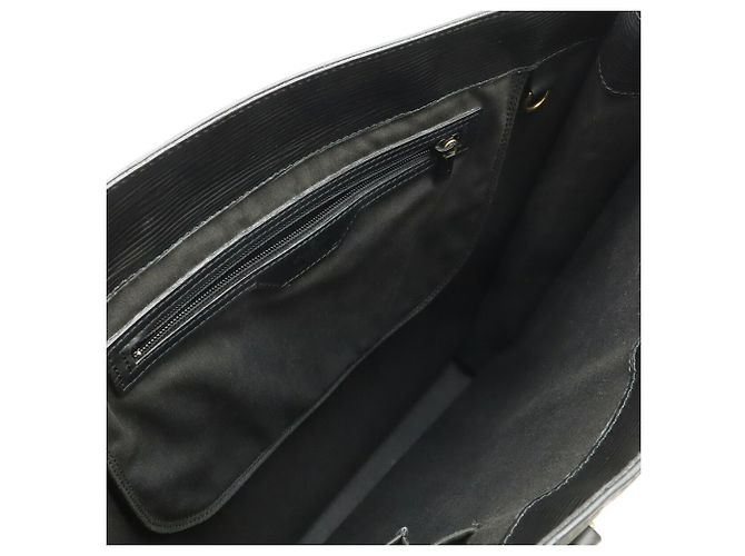 Borsa Tote Louis Vuitton Epi Sac Plat Nero - vista 6