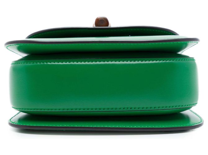 Bamboo Bolsa Gucci Mini em couro de bezerro verde 1947 com alça de bambu - vista 3