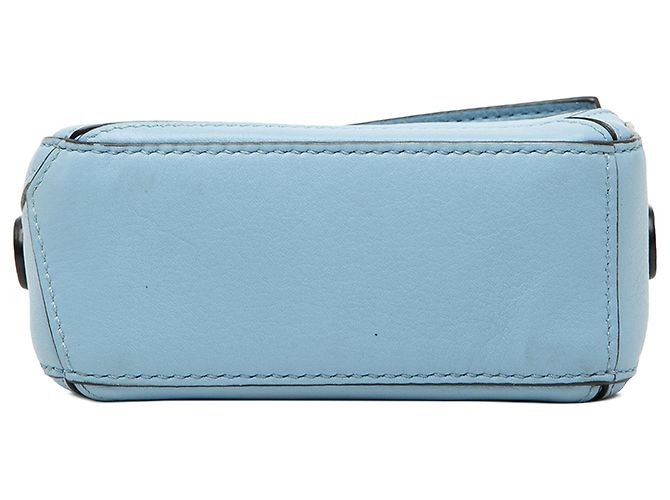 Borsa Nano Puzzle in pelle di vitello blu LOEWE Blu chiaro - vista 3