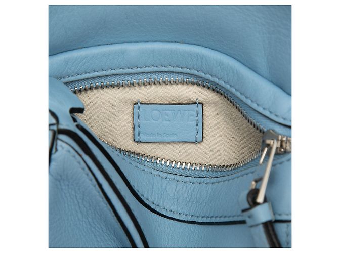 Borsa Nano Puzzle in pelle di vitello blu LOEWE Blu chiaro - vista 5