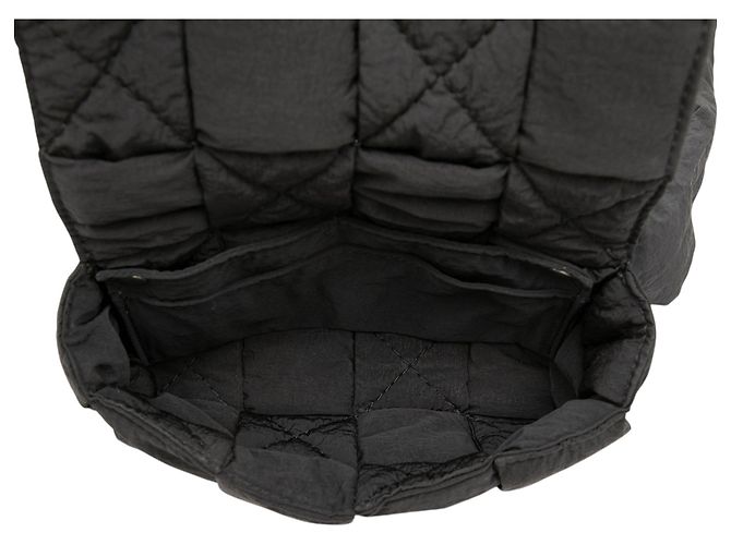 Borsa a tracolla Bottega Veneta Black Mini Nylon Intrecciato Padded Tech Cassette Nero - vista 4