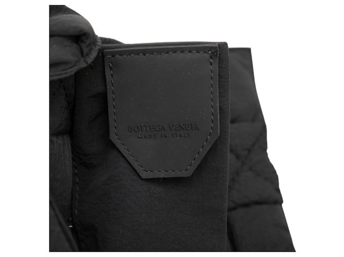 Borsa a tracolla Bottega Veneta Black Mini Nylon Intrecciato Padded Tech Cassette Nero - vista 5