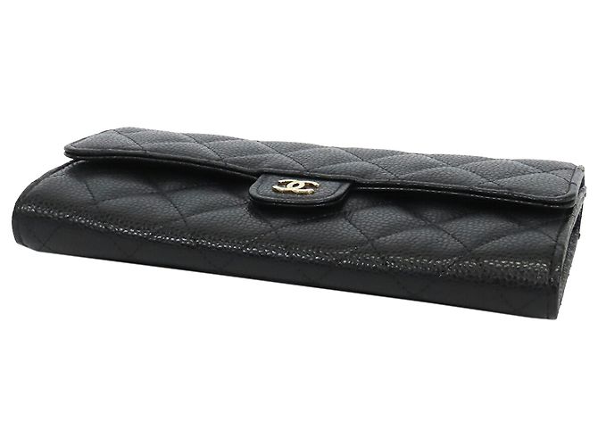 Portafoglio classico in caviar nero Chanel - vista 2