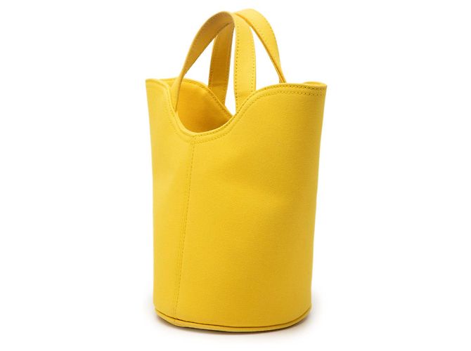 Borsa a secchiello Wave in tela gialla XS di Balenciaga Giallo - vista 2