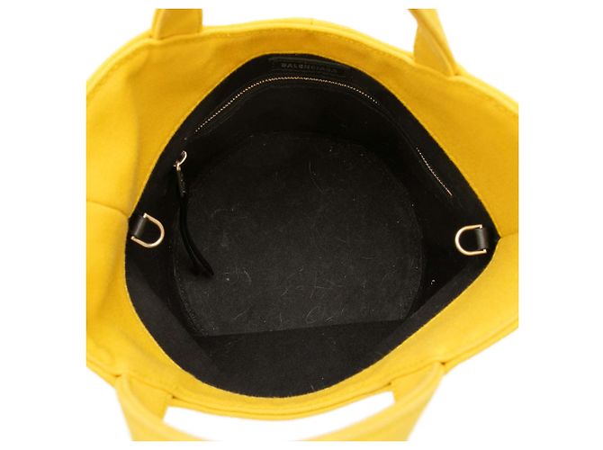 Borsa a secchiello Wave in tela gialla XS di Balenciaga Giallo - vista 4