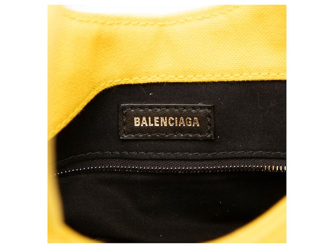 Borsa a secchiello Wave in tela gialla XS di Balenciaga Giallo - vista 5