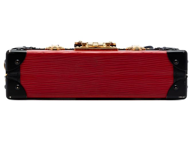 Petite Malle Louis Vuitton Petit Malle in Epi rosso - vista 3