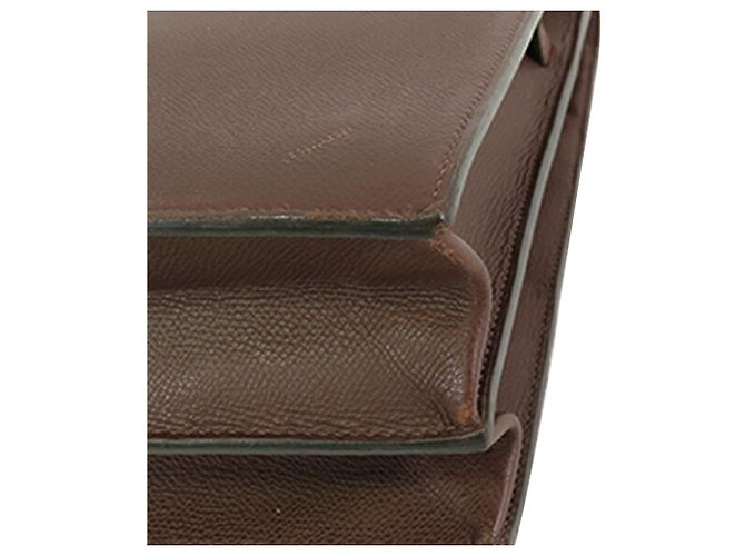 Hermès Kelly Depeches 38 in pelle Epsom marrone Marrone scuro - vista 13