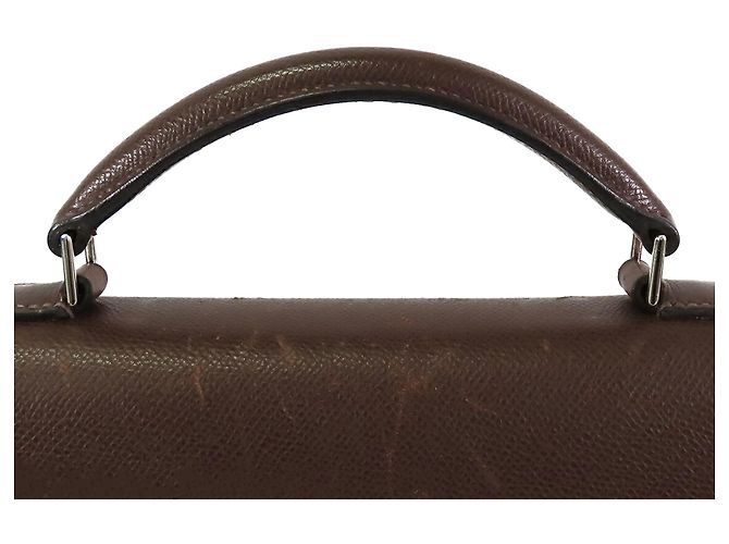 Hermès Kelly Depeches 38 in pelle Epsom marrone Marrone scuro - vista 15