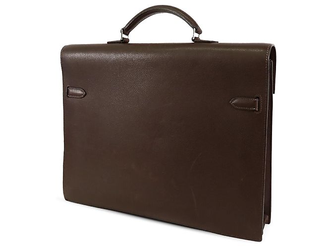 Hermès Kelly Depeches 38 in pelle Epsom marrone Marrone scuro - vista 2
