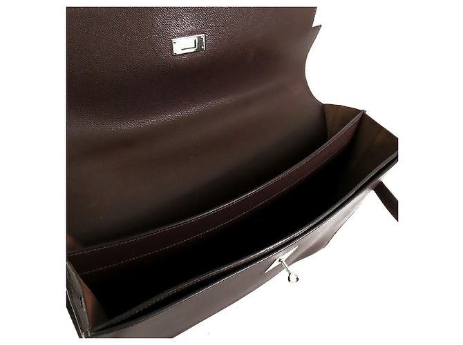 Hermès Kelly Depeches 38 in pelle Epsom marrone Marrone scuro - vista 4