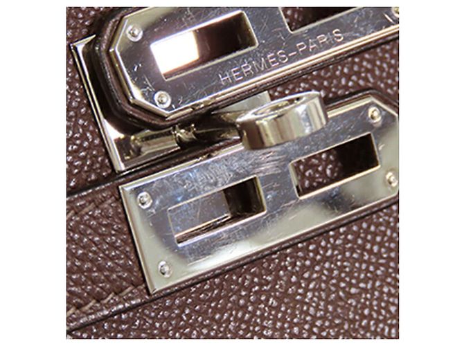 Hermès Kelly Depeches 38 in pelle Epsom marrone Marrone scuro - vista 8