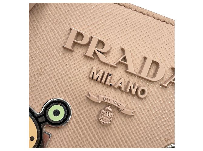 Saffiano Prada Handtasche Rosa Beige - Ansicht 16