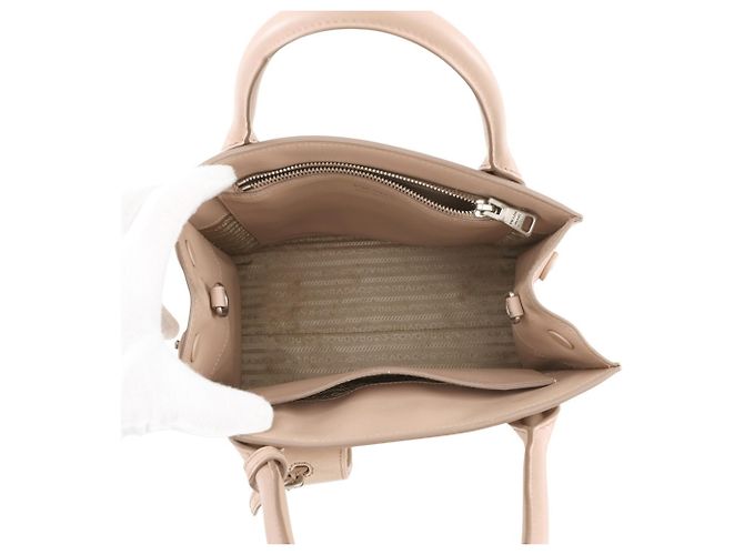Saffiano Prada Handtasche Rosa Beige - Ansicht 6