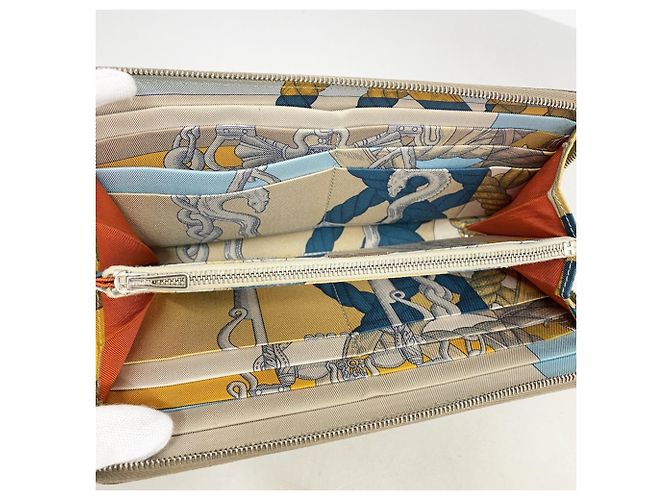 Hermès Cartera larga Azap Hermes en gris Etoupe Gris pardo - vista 3