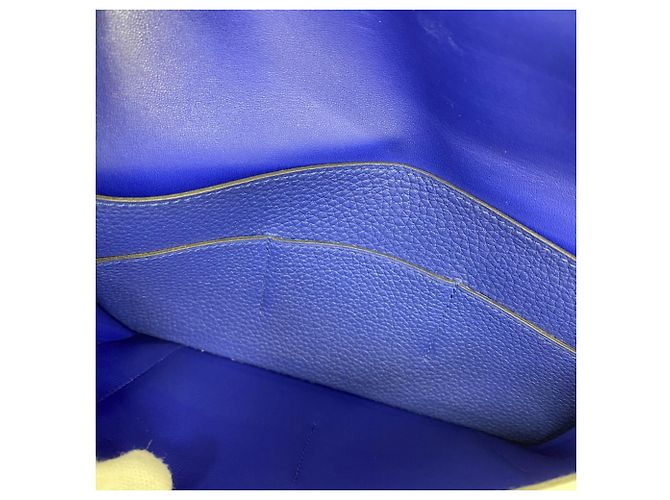 Hermès Cartera larga Dogon GM Hermes en Blue Electric Azul - vista 3
