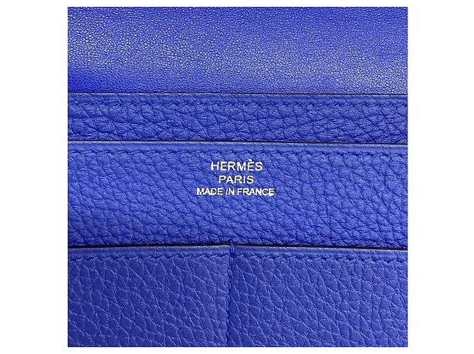 Hermès Cartera larga Dogon GM Hermes en Blue Electric Azul - vista 5