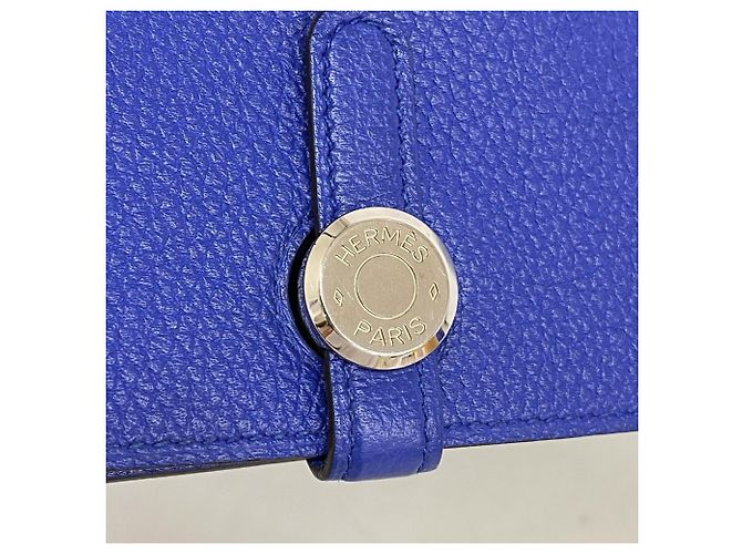 Hermès Cartera larga Dogon GM Hermes en Blue Electric Azul - vista 7