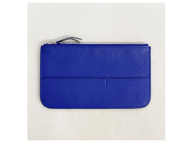 Hermès Cartera larga Dogon GM Hermes en Blue Electric Azul - vista 8