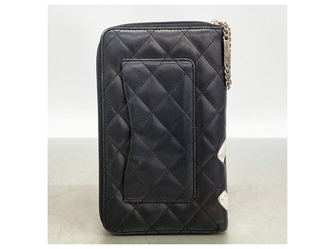Cartera larga de piel de cordero Cambon Chanel Negro - vista 10