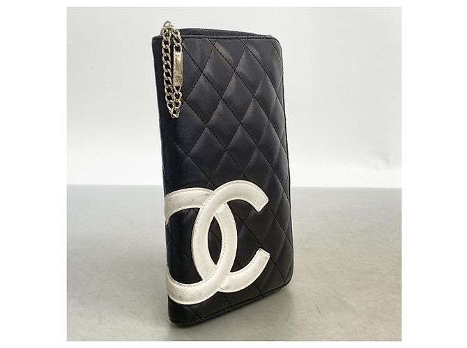 Cartera larga de piel de cordero Cambon Chanel Negro - vista 2