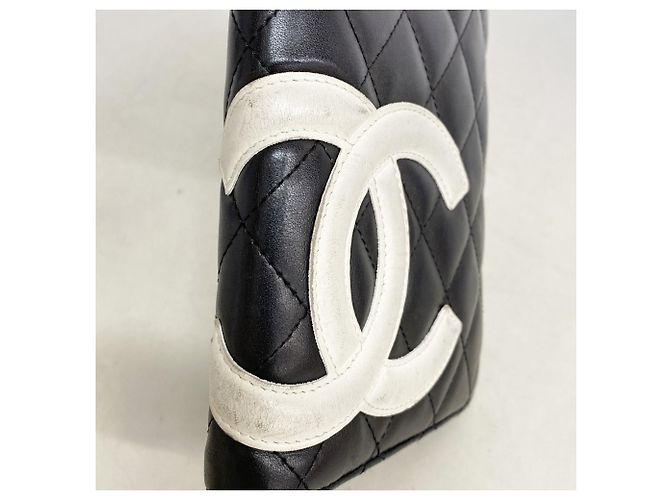 Cartera larga de piel de cordero Cambon Chanel Negro - vista 7