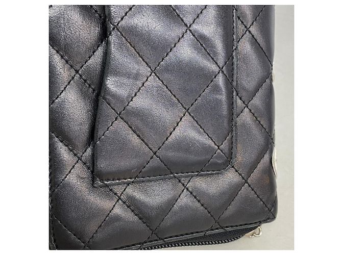 Cartera larga de piel de cordero Cambon Chanel Negro - vista 9