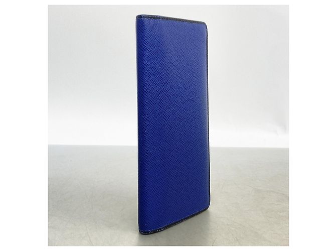 Louis Vuitton Taiga Portefeuille Brazza Long Wallet Blu - vista 2