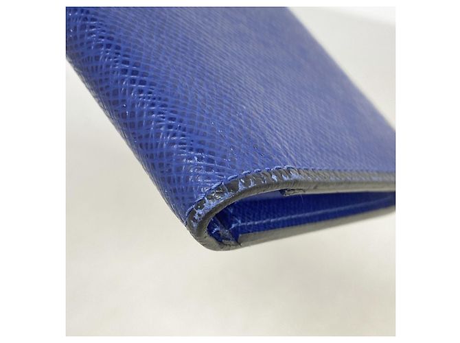 Louis Vuitton Taiga Portefeuille Brazza Long Wallet Blu - vista 5