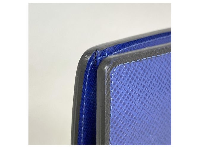 Louis Vuitton Taiga Portefeuille Brazza Long Wallet Blu - vista 6