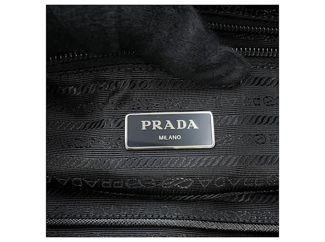 Borsa Tote Prada Saffiano Triangle Nero - vista 11