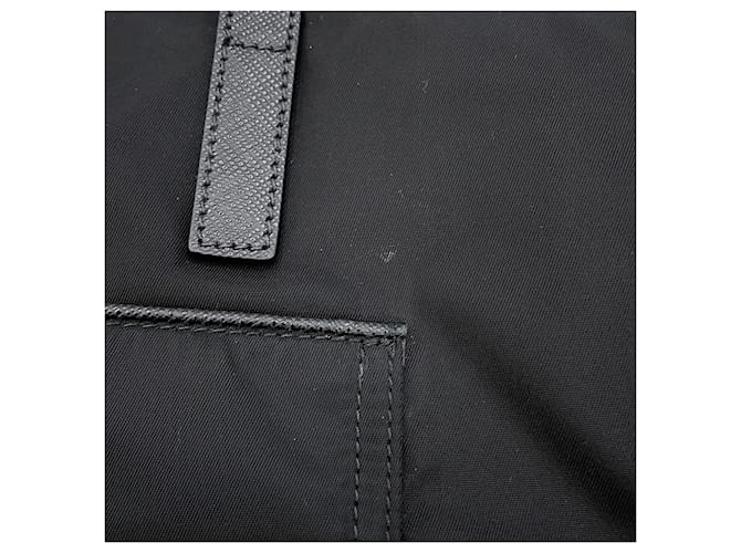 Borsa Tote Prada Saffiano Triangle Nero - vista 6