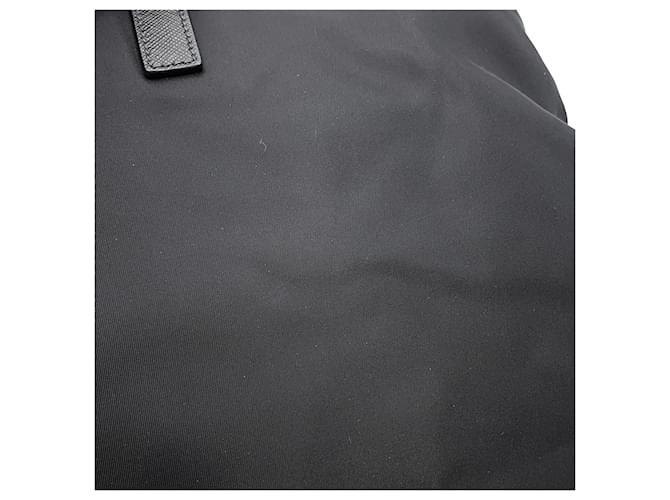 Borsa Tote Prada Saffiano Triangle Nero - vista 7