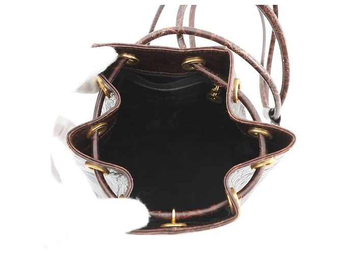 Borsa a mano in pelle Vara Salvatore Ferragamo Marrone - vista 5